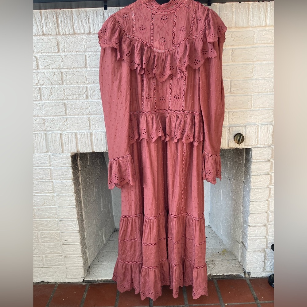 Ulla Johnson dress in a dusty rose